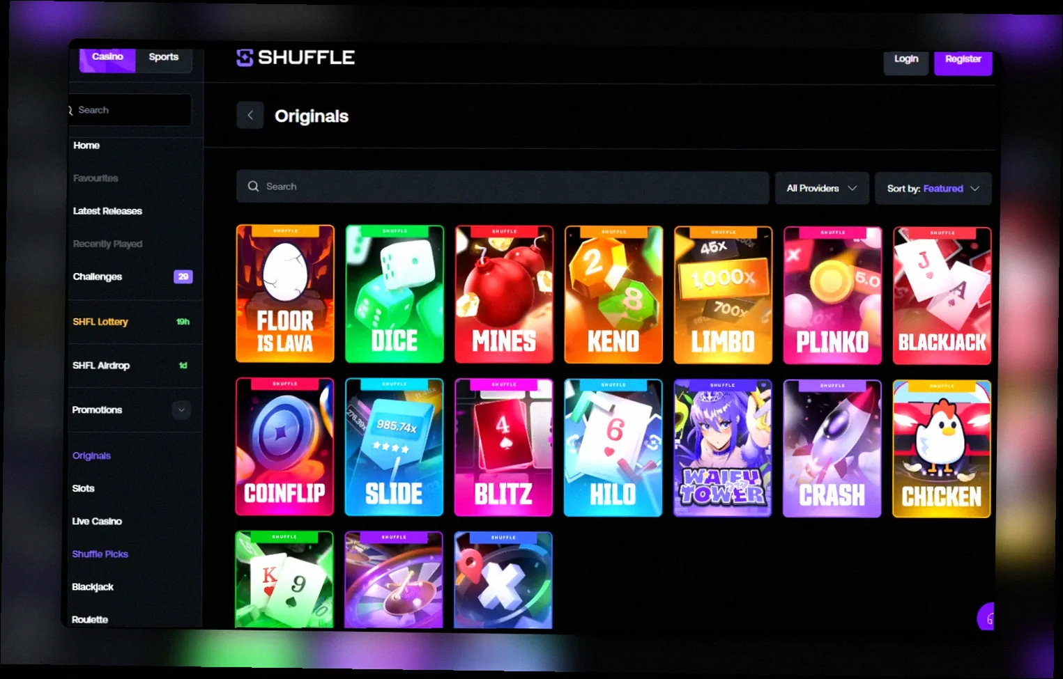 Shuffle Casino originals Australia